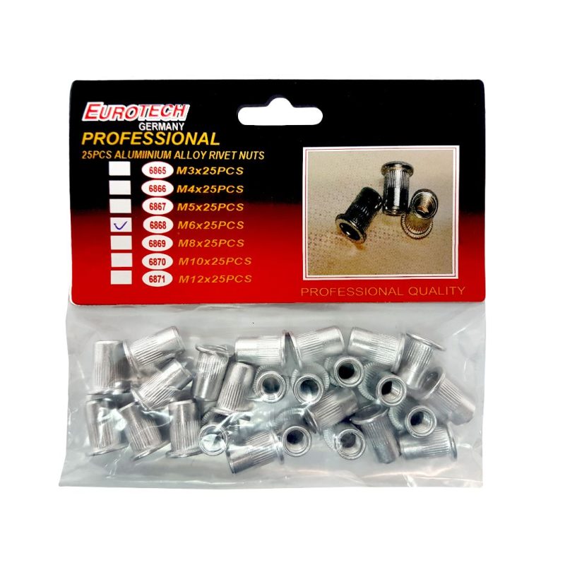 Remaches Roscados aluminio x 25 pcs. | M6