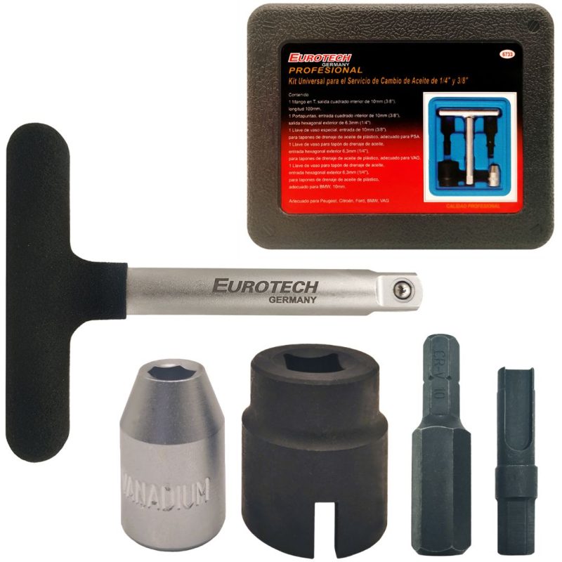 Kit llaves cambio de aceite 1/4" y 3/8"