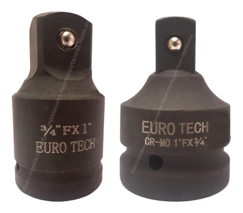 2 Adaptadores Para Dado - 1 A 3/4 + 3/4 A 1 - Eurotech